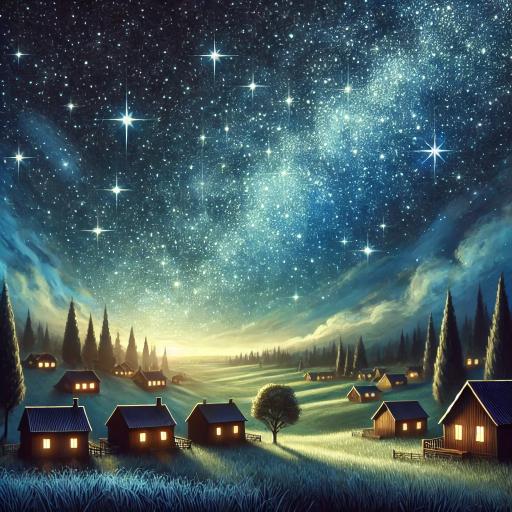 The Magical Music of the Stars: Bedtime Story for Kids 8 Starry night